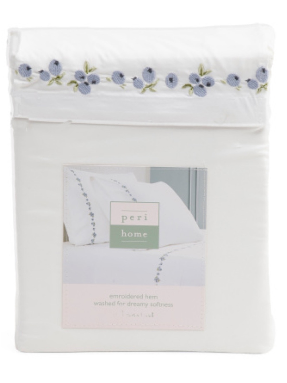 Pero home Embroidered Blueberry Sheet Set Queen